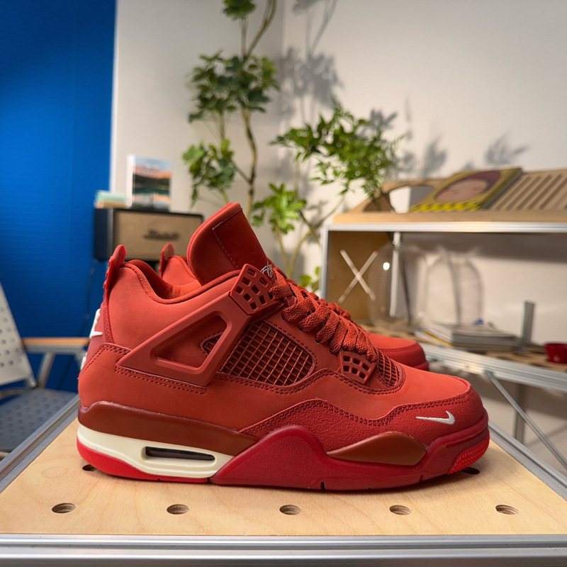 High-Quality Aj4 Mid-Top Retro Casual Sports Basketball Shoes, Comfortable Cushioning and Wear-Resistant Outdoor Shoes, Pink and Black Couple Shoes