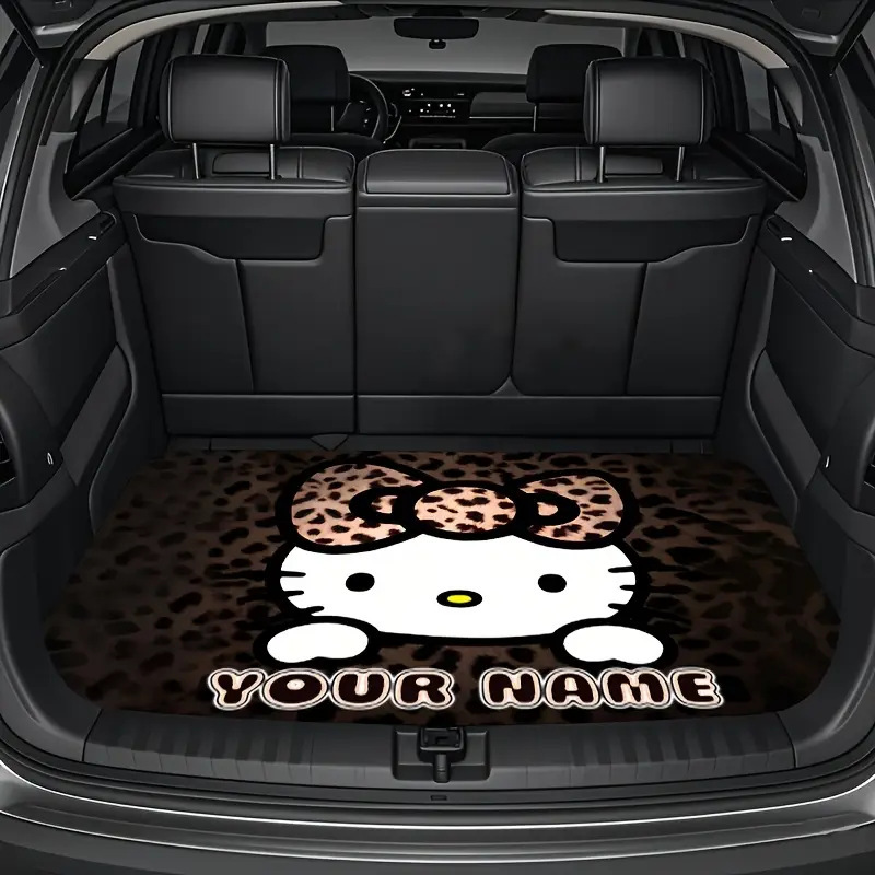 Cross-Border Temu Hot-Selling Cartoon Crystal Velvet Dust-Proof Mat for Car, Stain-Resistant and Easy to Care for Trunk Item Mat Can Be Shipped on Behalf of Others