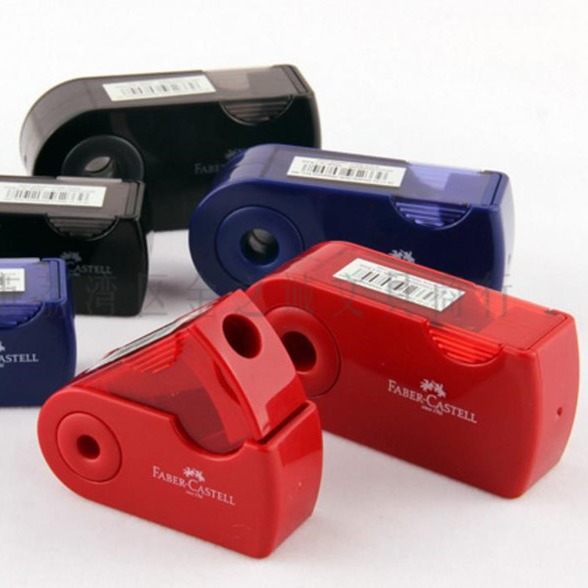 Sacapuntas de lápiz Faber-Jia alemán 1827 Sacapuntas de lápiz de un solo agujero de doble agujero Sacapuntas de lápiz de dibujo de plomo de color Sacapuntas de lápiz de Estudiante