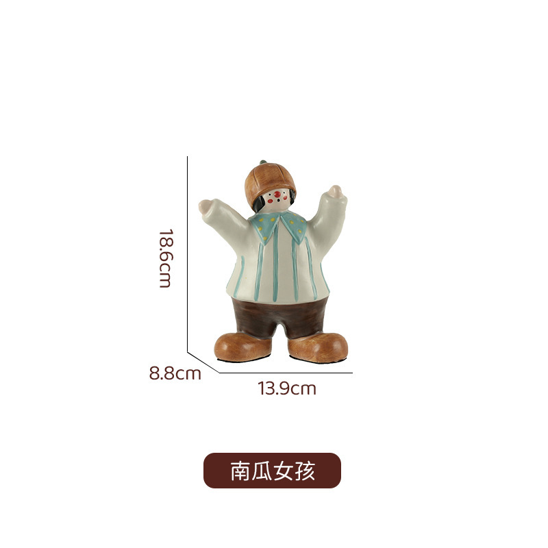 景德镇创意陶瓷家居摆件桌面装饰品电视柜入户玄关摆件卡通玩偶|undefined