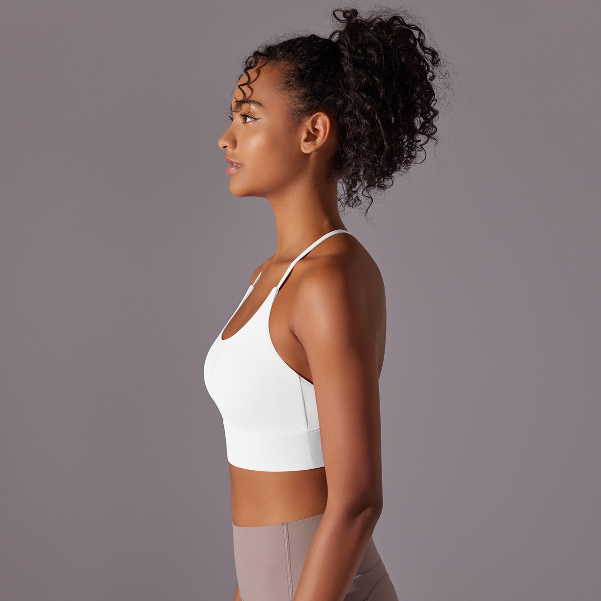 140g Weight Sleeveless Sleeve Length Nylon Fabric Type Short Top Length Halter Crisscross Tank Tops Type Fitness, Yoga, Sports Occasion Halter Neck Neckline Solid Color Pattern Sports Style Sports Solid Color Nylon Halter Neck Active Tops Halter Crisscross Tank 2