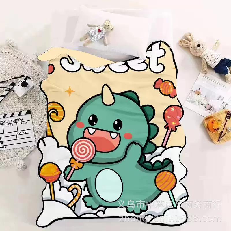 厂家直销夏季薄毛毯儿童毛毯童毯法兰绒小毛毯子幼儿园午睡毯跨境