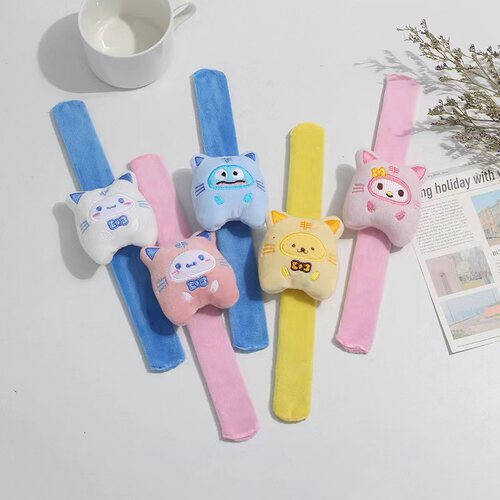 Children's snap ring cartoon plush doll couple bracelet creative decoration holiday hair accessories wedding small gifts