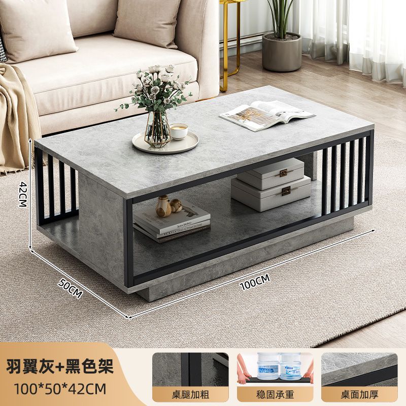 Mesa de té sala de estar doméstica 2025 nueva mesa de té pequeña casa de lujo ligero de alta sensación de alquiler de la casa de mesa cuadrada pequeña