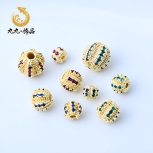 18K��ɫ΢育�ɫ�ʯ�Ϲ��鴩���� diyˮ���ִ����Ʒ�������