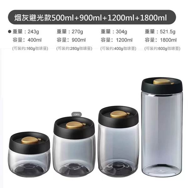 Four-piece set of smoke ash light-proof (400+900+1200+1800)ml