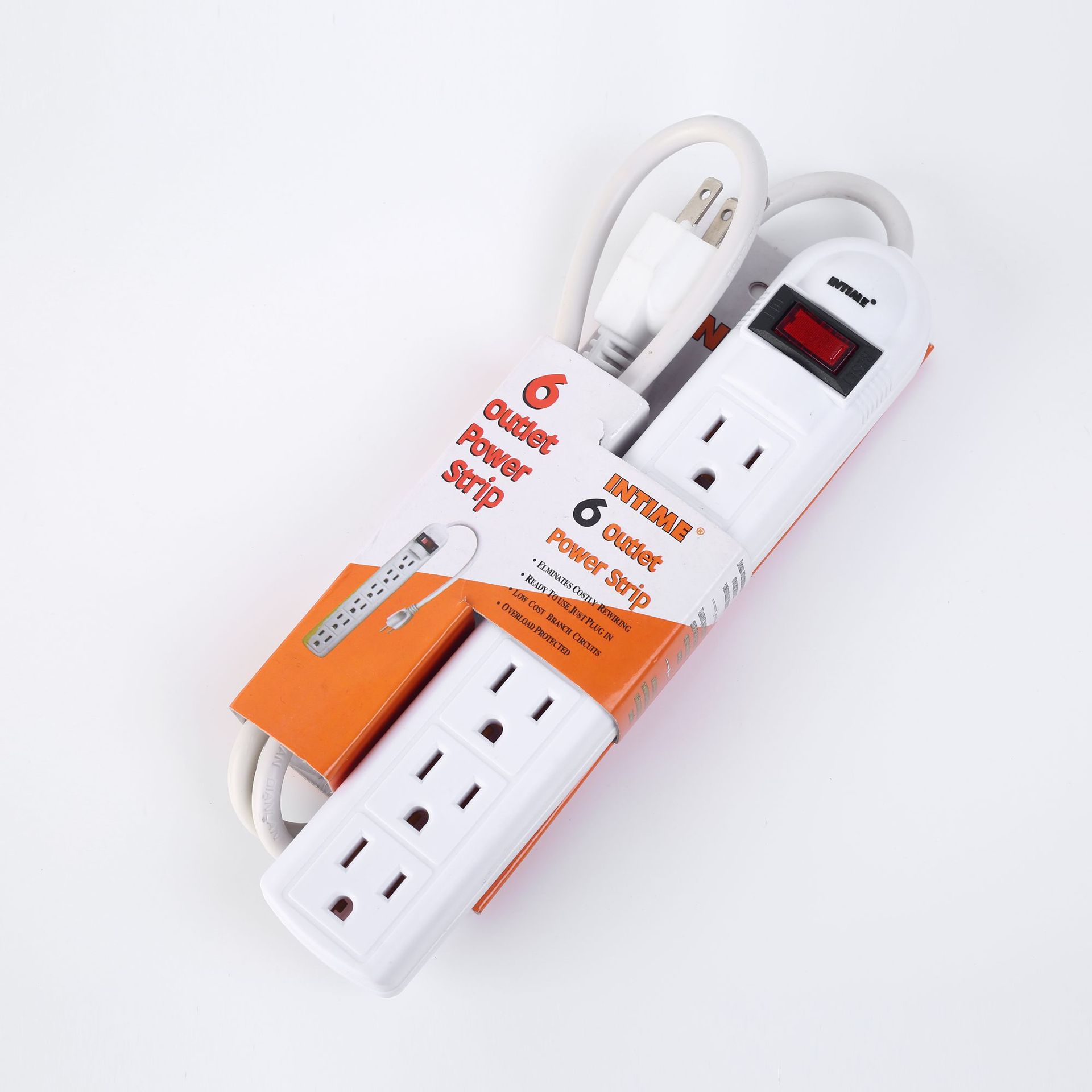 大量批发美标排插美式三孔六位插排电器电源插座白色外壳