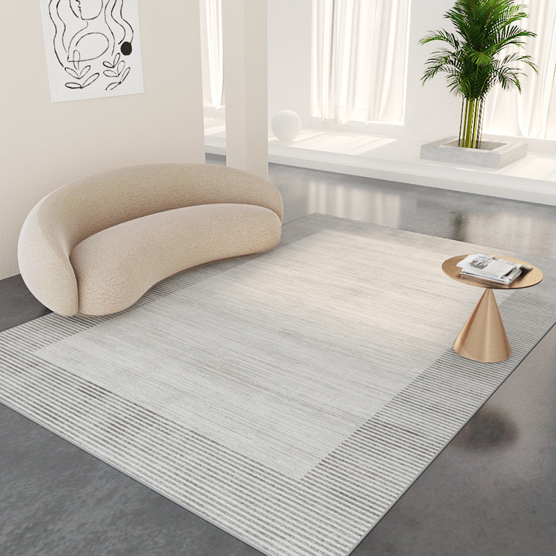 Alfombra de sala de estar Alfombra de piso simple de estilo crema Alfombra de borde de cama desechable para dormitorio, sofá doméstico de alta gama, mesa de centro, manta antideslizante