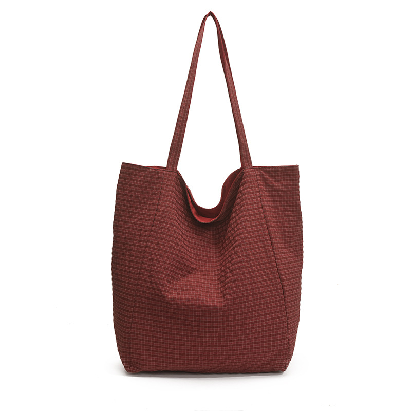 Bolso Tote de moda coreana 2025 verano nuevo bolso femenino estilo universitario bolso de hombro con letras bordadas