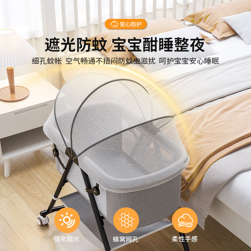 Cuna de bebé portátil extraíble cama portátil multifuncional plegable recién nacido cuna cuna cama bb con ruedas