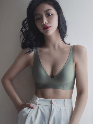 Ropa interior sin costuras de las mujeres pequeño pecho push up en forma de U belleza espalda Sujetador deportivo inalámbrico cómodo Delgado nuevo 5508 caliente