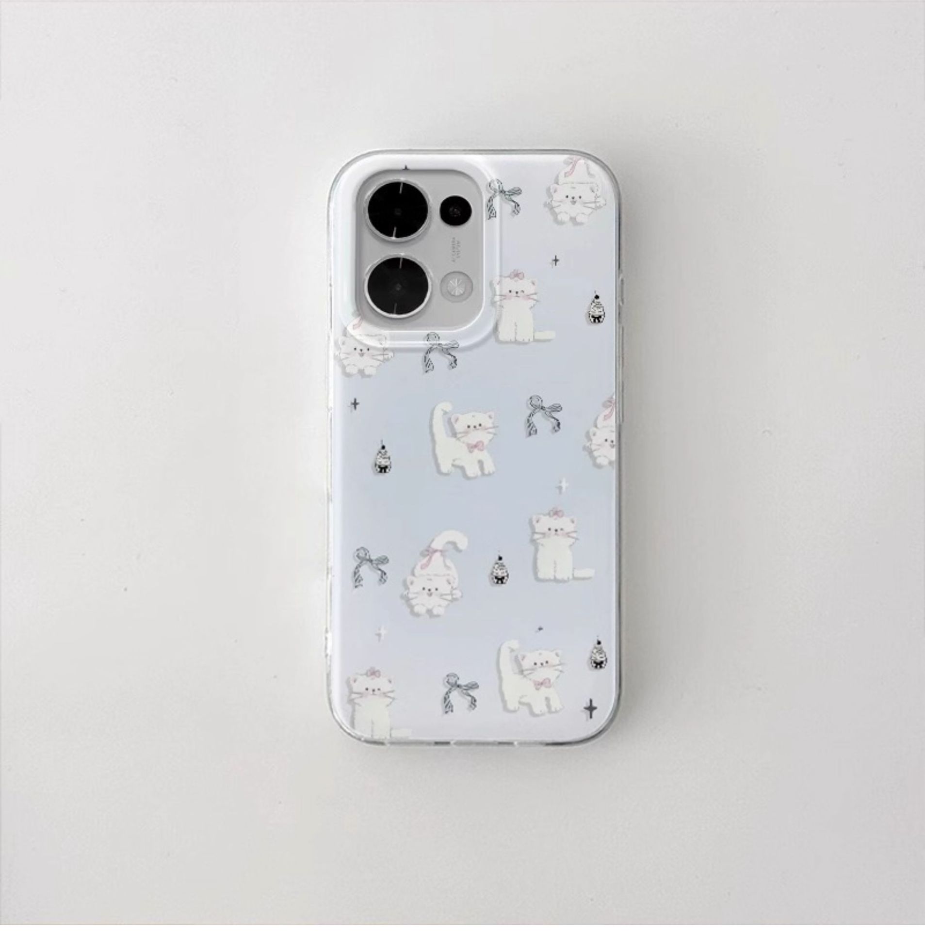 Una sola capa de helado para gatos para iPhone17Pomax Apple 16PR caso de teléfono 15 nuevo 13 dibujos animados 12