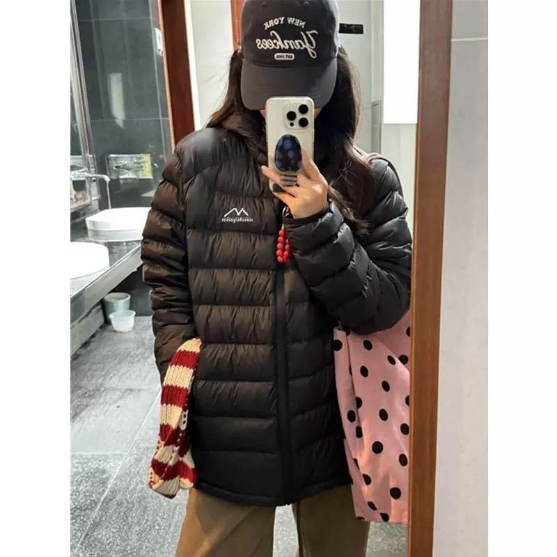 韩系轻薄排骨棉服女2025新款修身短款加厚显瘦运动连帽外套潮棉衣