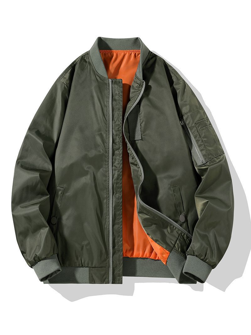 2025년 신모델 출시 봄 가을 남성용 다재다능 스포츠 캐주얼 스탠드업 칼라 재킷 파일럿 재킷 남성용 루즈 야구 유니폼