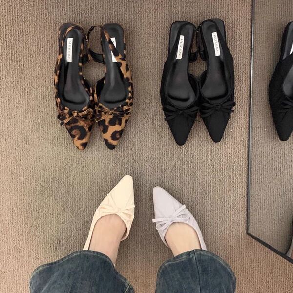 Universal fashionable summer sandals wedge heel low-cut pointed-toe…