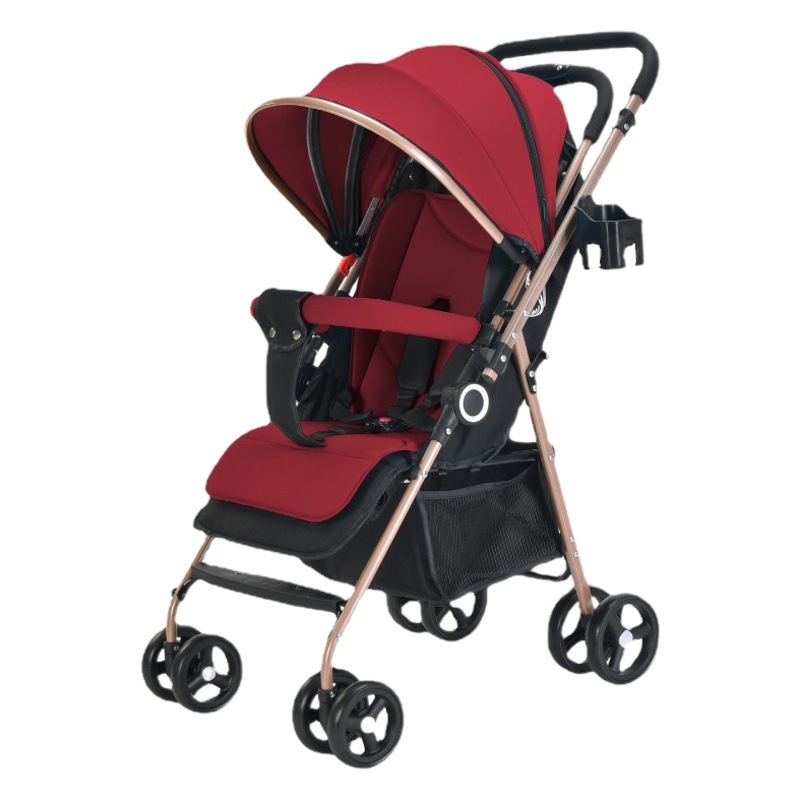 Al por mayor de dos vías cochecito de bebé puede sentarse y mentir bebé súper ligero plegable bebé caminar gadget para Recién Nacido portátil