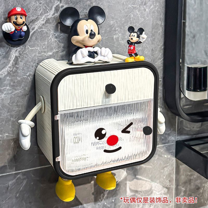浴室トイレットペーパーボックス壁掛けティッシュボックスパンチフリー防水トイレットペーパーボックストイレットペーパークリエイティブ収納ラック|undefined