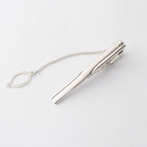 Men's formal business casual geometric frosted tie clip simple fashionable personalized tie clip tie holder