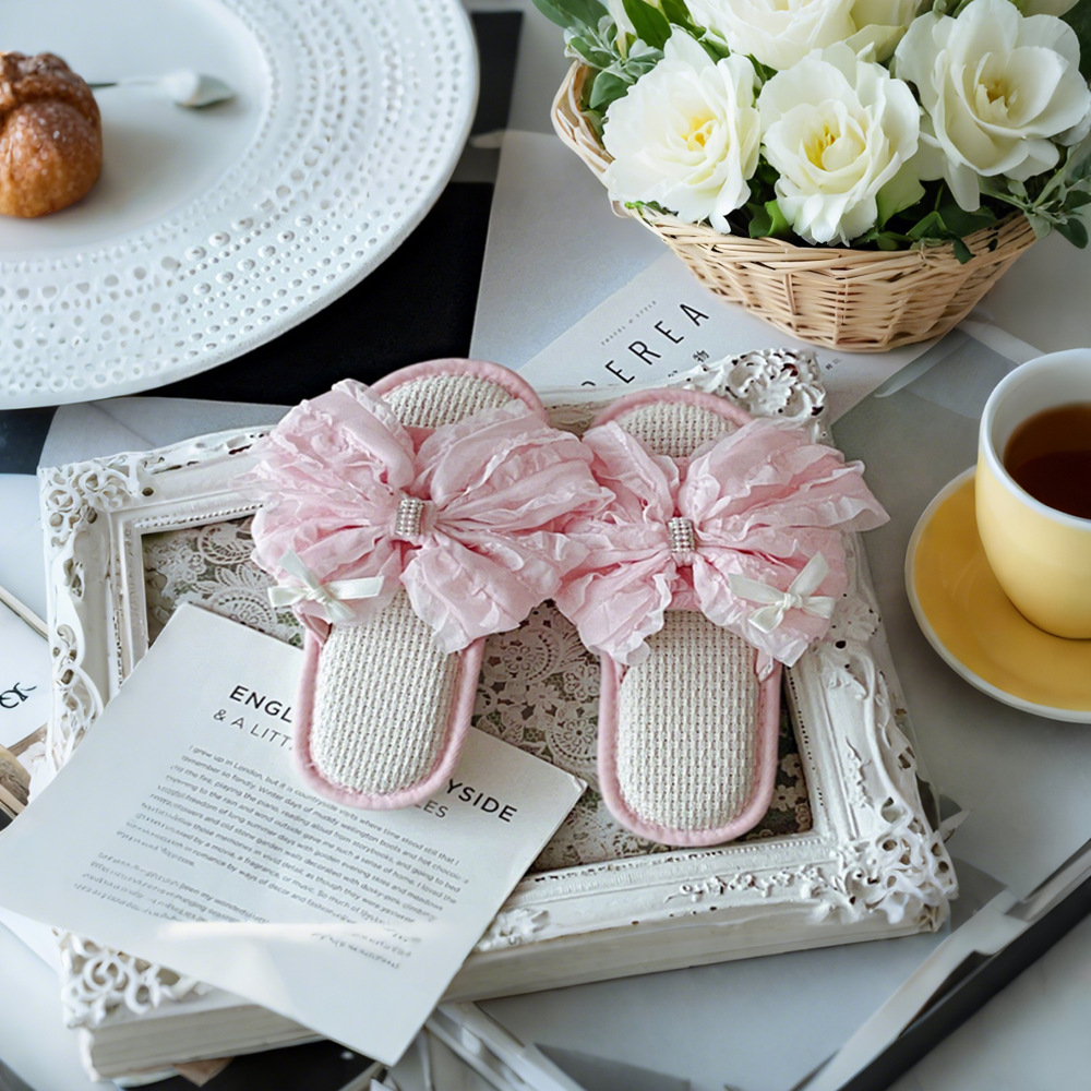 두꺼운 밑단 물떼새 격자 + 나비넥타이 - (핑크 + 다이아몬드 + 2 섹션)