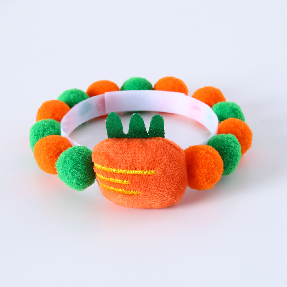 Mascotas gatos perros dibujos animados peluche frutas coloridas bola collar sandía fresa acessorios lindos buckle