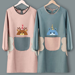 Apron Kitchen Home Use 2022 New Long Sleeve Waterproof Oil Proof Women's Cooking Wear Cover-up Adult Workwear