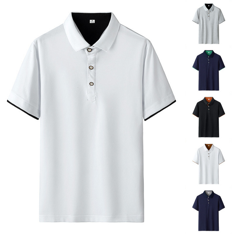 Summer Polo Shirt Men's Work Clothes Loose Quick-Drying Business Casual Bottoming Shirt T-Shirt Top Women's Advertising Cultural Shirt