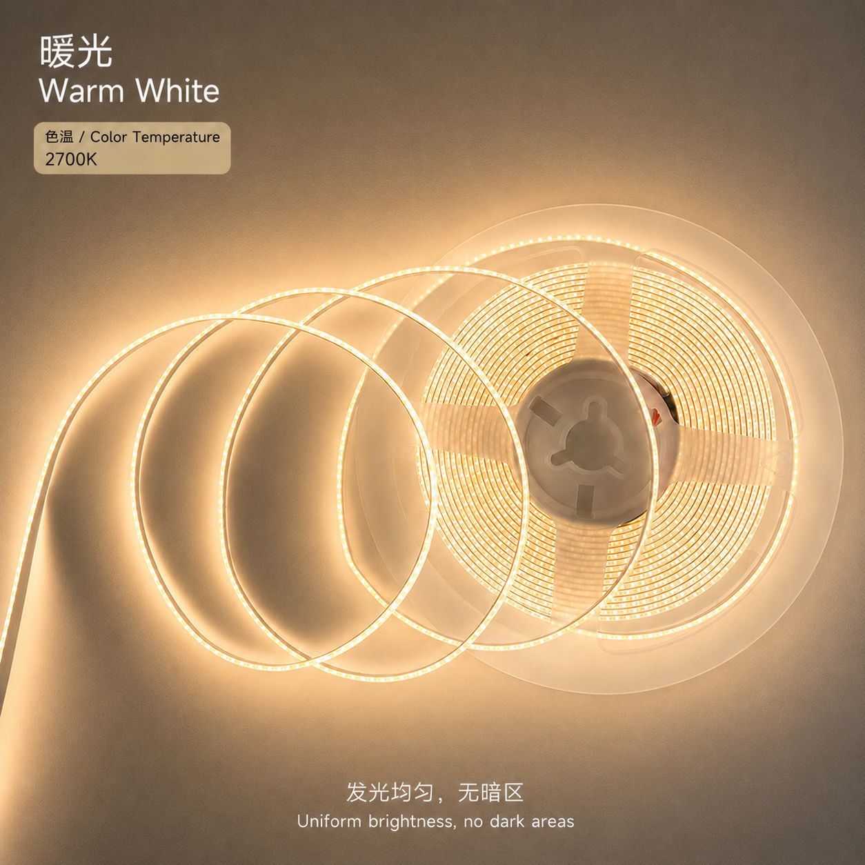 Tira de Luz LED COB Flexible 3mm/5mm/8mm 12V/24V, Autoadhesiva para Armarios e Interior image 10