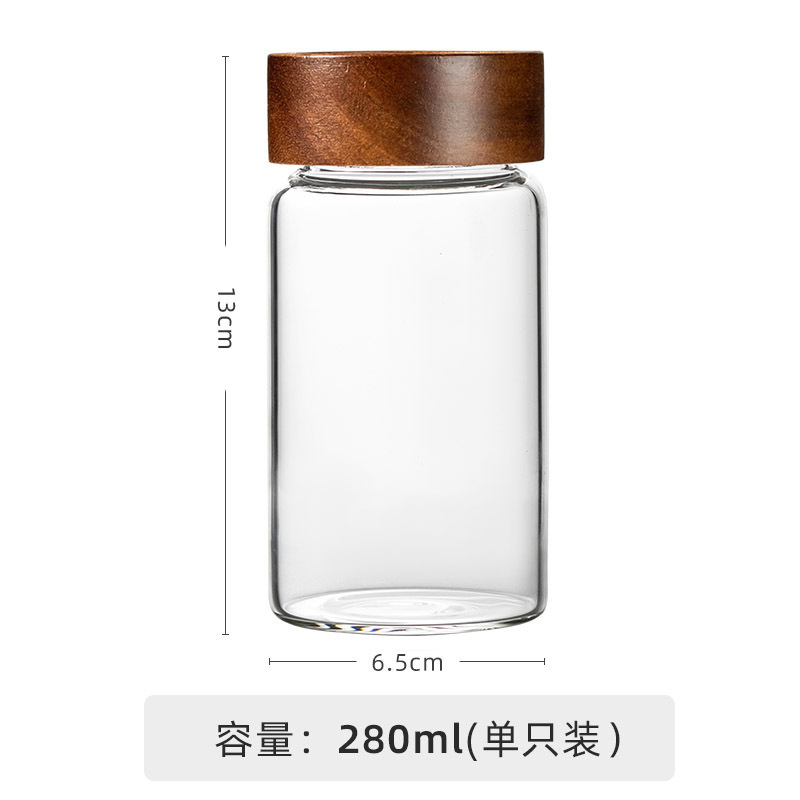 直径8cm高ホウ素シリコンねじガラス密封缶貯蔵タンクガラス缶雑穀キッチン収納コーヒー豆缶|undefined