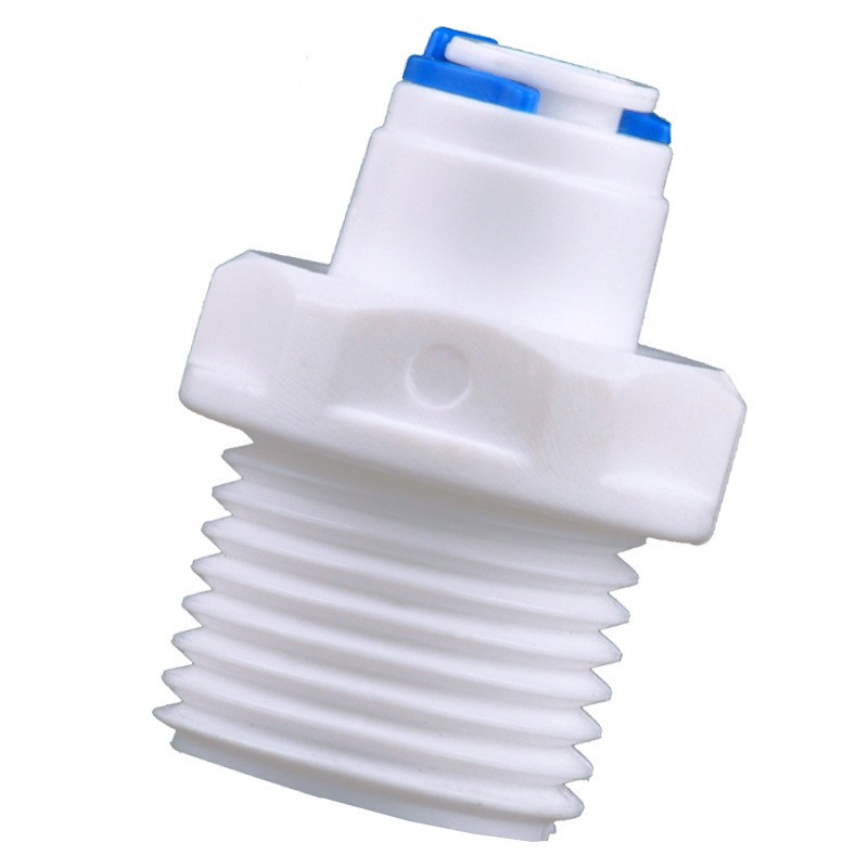Comercio al por mayor 1046 conector purificador de agua dientes de tres puntos a su vez dos-en-uno recto a través de conector de enchufe rápido POM engrosamiento