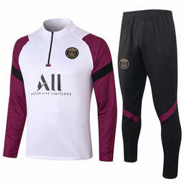 巴黎球队足球训练服长袖球衣成人儿童套装比赛队服印制