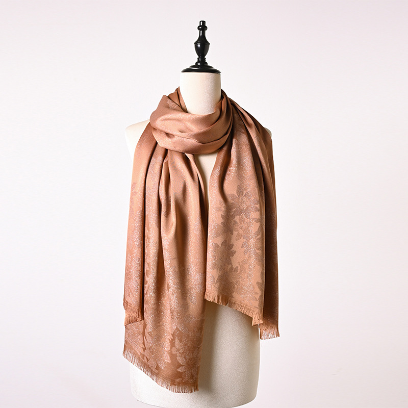 Sciarpa da donna estiva double face, versatile, con stampa, design semplice, accessorio per capospalla._voghion.com