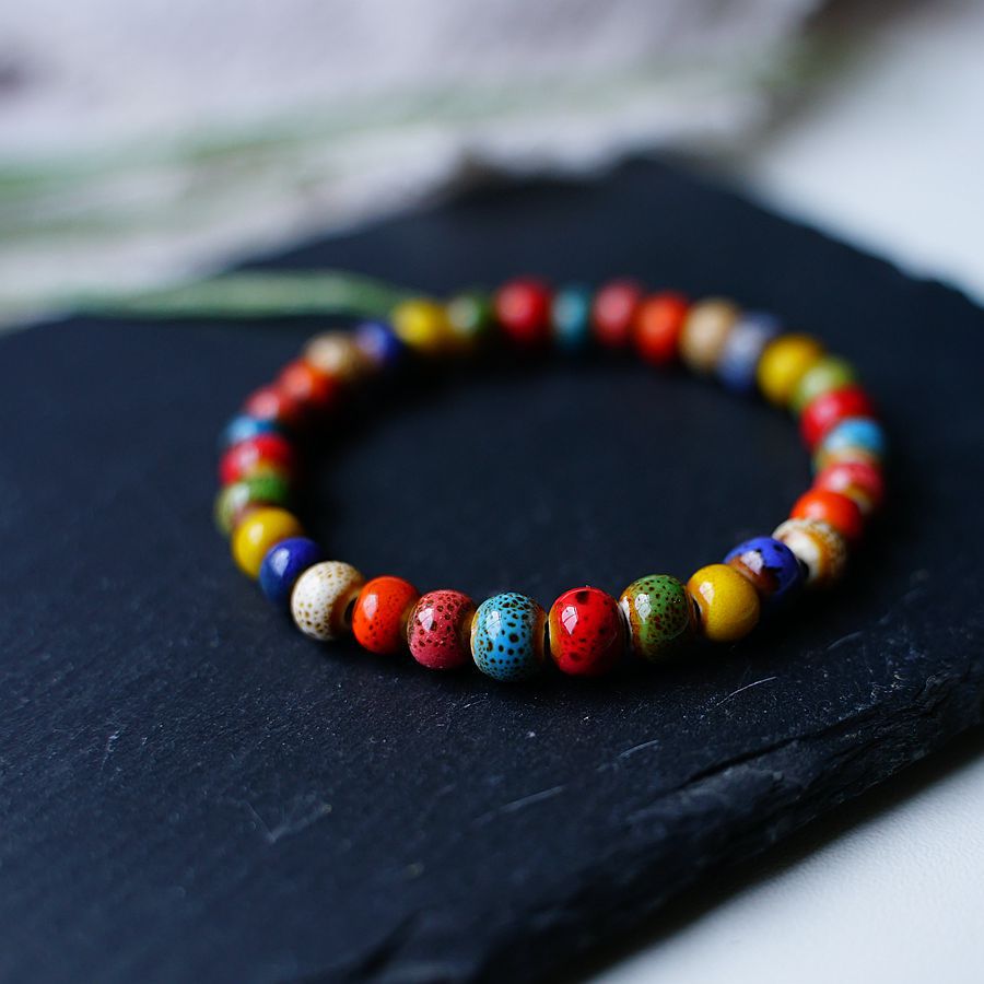 Simple Style Colorful ceramics Plating Womenu0027S Bracelets 1 Piece