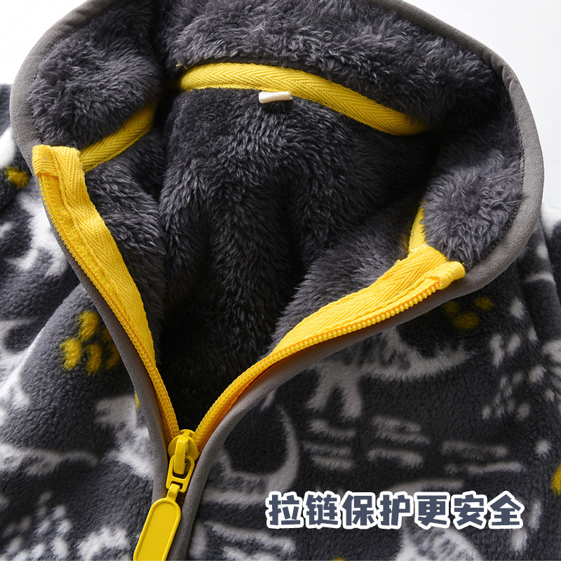 Children's Fleece-Lined Jacket 2026 Autumn and Winter New Style Printed Fleece Warm Jacket for Boys Wy1088 Children's Fleece-Lined Jacket 2026 Autumn and Winter New Style Printed Fleece Warm Jacket for Boys Wy1088