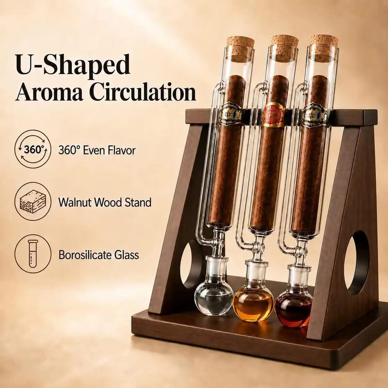 Cross-border wooden cigar stand, set of three cigar display stands, desktop cigar storage rack, wooden cigar storage rack Cross-border wooden cigar stand, set of three cigar display stands, desktop cigar storage rack, wooden cigar storage rack