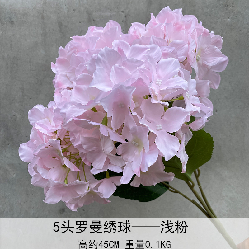 5 macarrón hortenida flor de mesa hortenida flor de mesa flor de decoración de flores falsas decoración de decoración transfronteriza