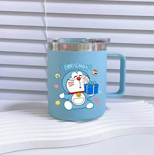 Кружка с водой Cartoon Kuro, выглядит стильно, термокружка с крышкой, домашняя и офисная чашка кофе, кружка для девушек