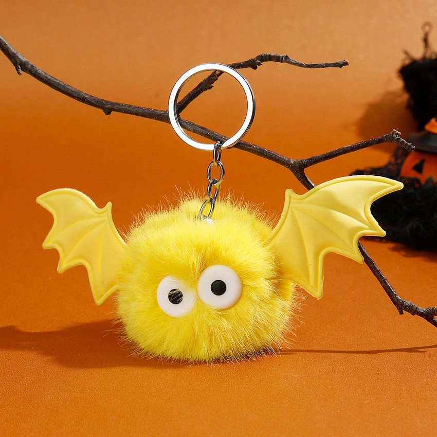 22g Weight Bag Pendant, Keychain Classification Cartoon Style Bat Silica Gel Metal Halloween Unisex Bag Pendant Keychain