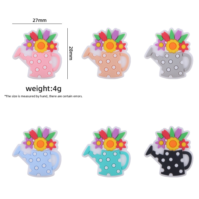 Bebé suministros de dibujos animados florero de silicona mordedor creativo DIY bebé molar pezón cadena anti-gota cadena Accesorios