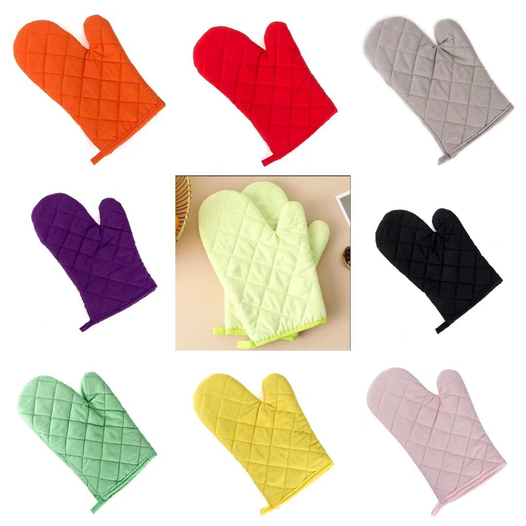 Готовые кухонные перчатки для выпечки, перчатки для микроволновой печи, перчатки для защиты от ожогов и высоких температур, разноцветные изоляционные перчатки.