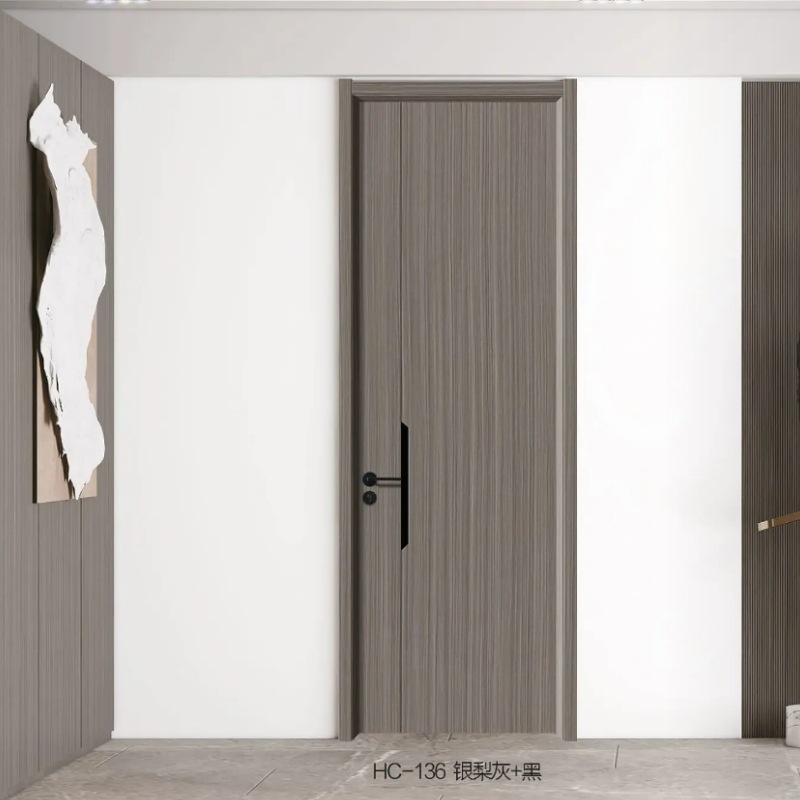 Puerta de madera maciza, habitación insonorizada compuesta, puerta del dormitorio, puerta ecológica sin pintura, puerta interior del hotel, puerta de la habitación, puerta de madera silenciosa image 5
