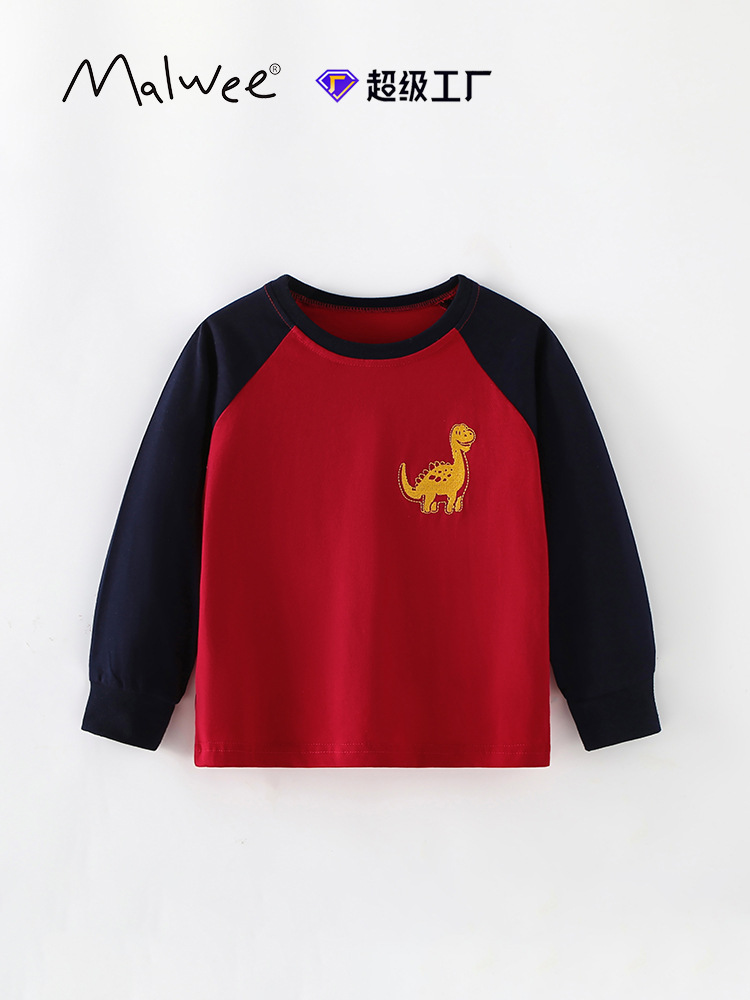 Cross-border malwee chaqueta de niño otoño y invierno nuevo estilo europeo y americano de niños de cuello redondo de manga larga chaqueta casual de niño guapo