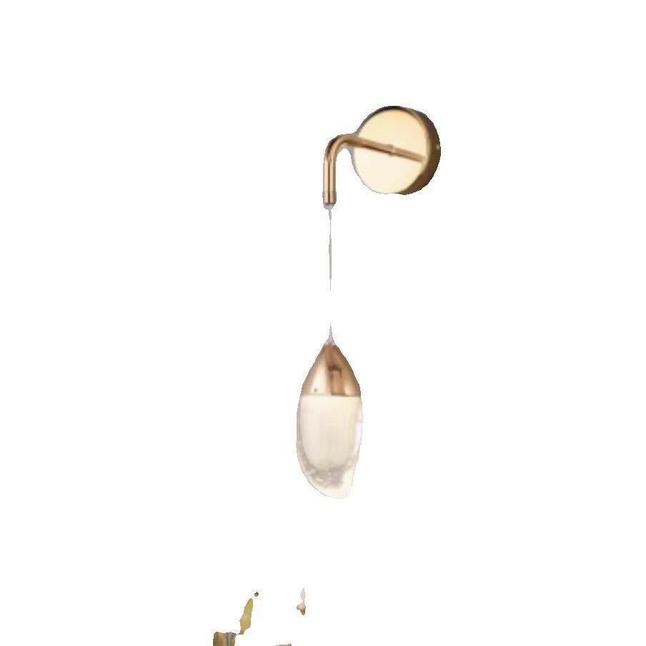 Luz libre de arte2023 cabezal de cama lámpara de pared de cableado de pared personalidad de red dormitorio mango ligero creativo de lujo alto cristal rojo