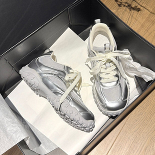 Fashion Casual sneaker 2025 Summer New All-match Small Inner Height Platform Mesh Breathable German Training Shoes