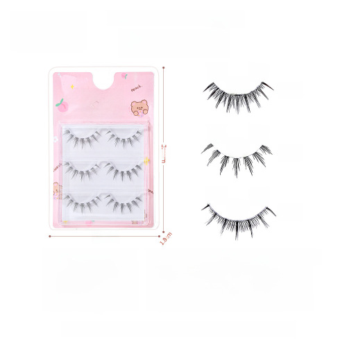 LMLTOP One-Piece Demon False Eyelashes 3-PACK Natural Wavy Sunflower Fairy Eyelashes SY901