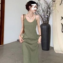 褶皱裙连衣裙废土风多巴胺加大打底外穿内搭无袖连衣裙吊带裙