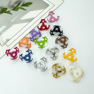 Colorful Star Love 16mm flower holder flower cap bead holder spacer beads acrylic DIY handmade bracelet jewelry material