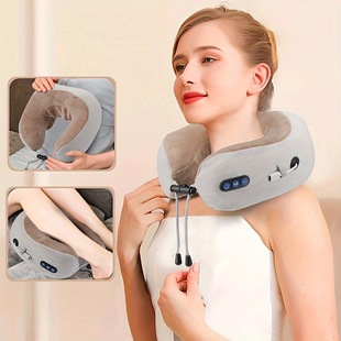 Electric U-Shaped Massage Pillow, USB Rechargeable Human Hand-Like Design Neck Massager - Neck Soothing Tool