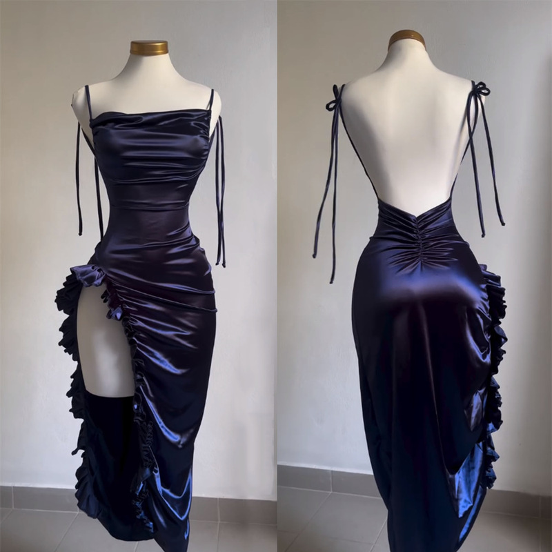 2026 European and American Hot-Selling New Cross-Border Dress, Summer High-End Y2K Sexy Backless Strap Dress