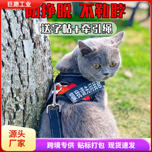 Cat Leash Anti-Escape Special Cat Walking Leash Vest-Style Harness Traction Buckle Kitten Rope Cat Chain
