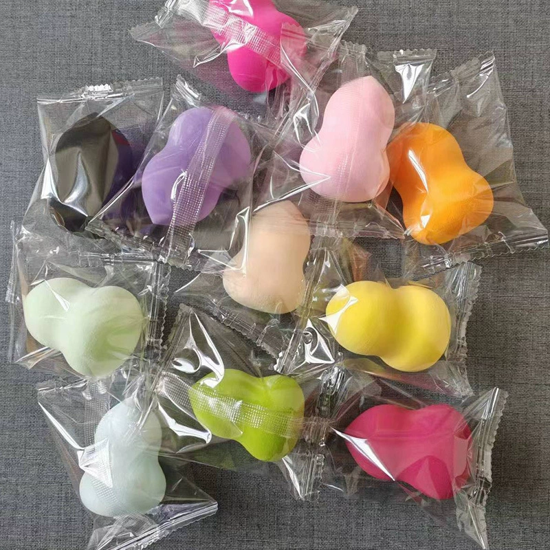 Косметическая губка для макияжа, мягкий геометрический beauty blender, сухая/влажная использованию, разноцветные цвета